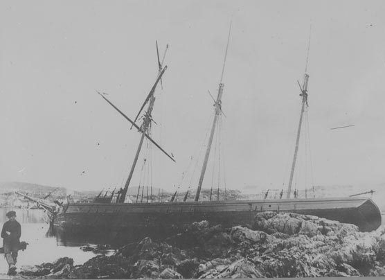 The wreck of the schooner Sidney Smith at Twillingate, Dec. 17, 1912 - L'épave du schooner Sidney Smith chez Twillingate, déc. 17, 1912